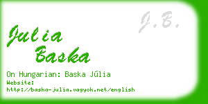 julia baska business card