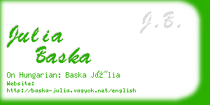 julia baska business card